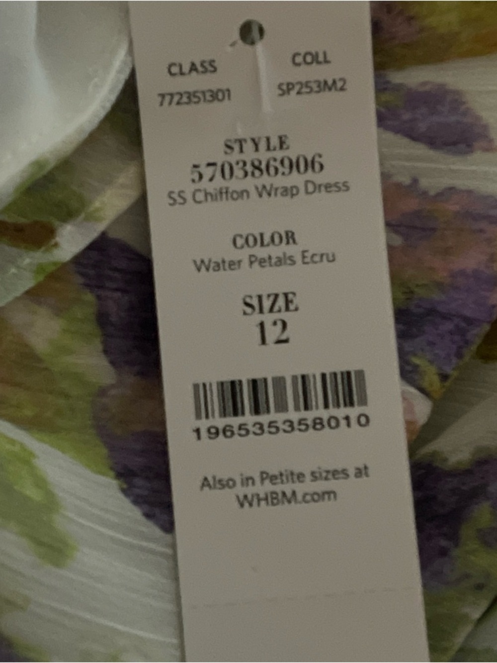 White House Black Market Short Sleeve Flutter Faux Wrap Midi Dress Size 12 - Picture 9 of 13